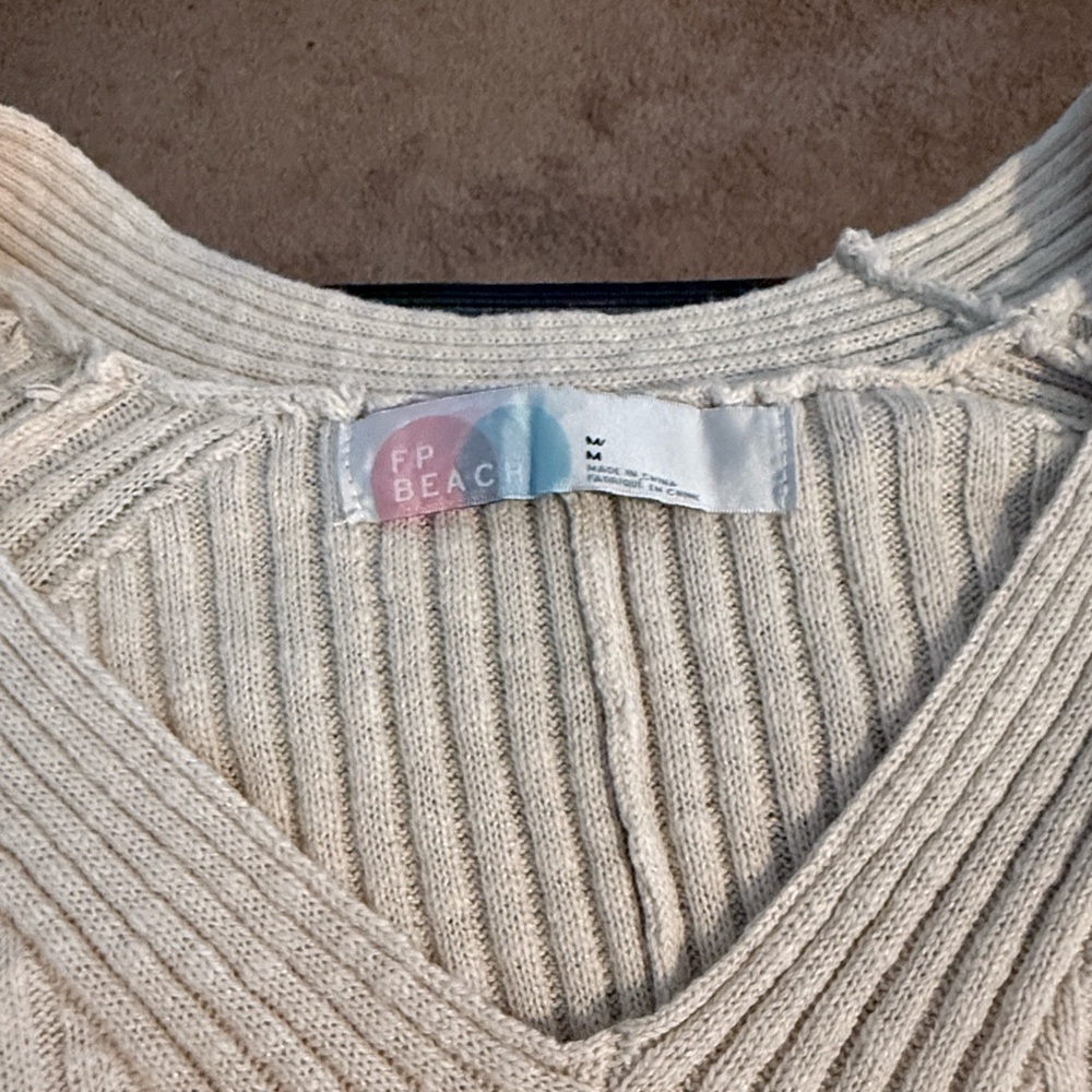 Free People Cream Ribbed Pajama Set - Picture 5 of 5